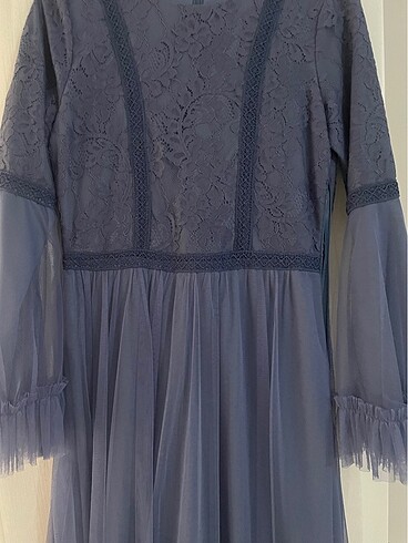 Mavi tul elbise - Görsel 2