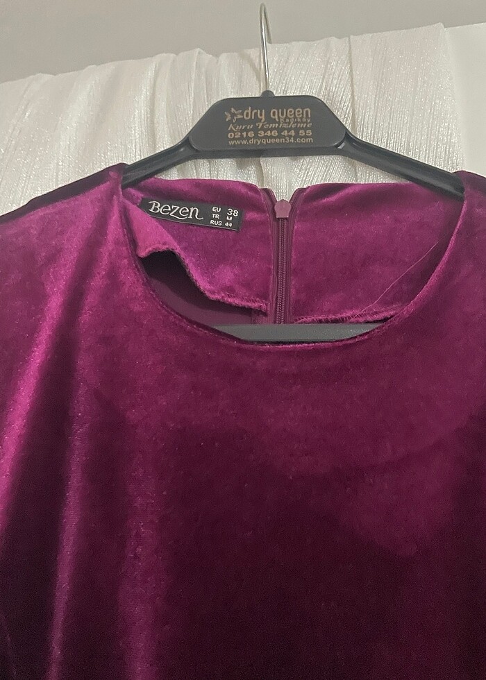 Kadife murdum elbise - Görsel 2