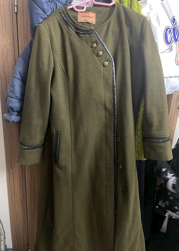 Düğmeli Midi Süet Kadın Kaban - Görsel 2