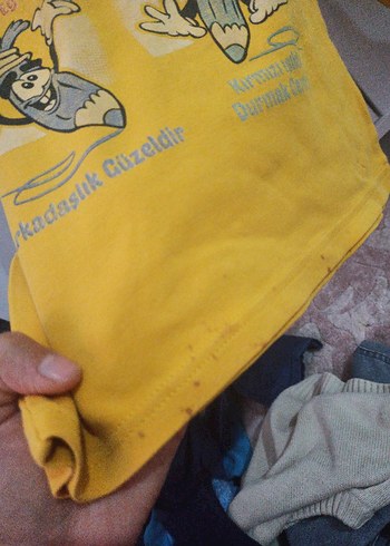 Sarı Baskılı Erkek Çocuk Sweatshirt - Görsel 2