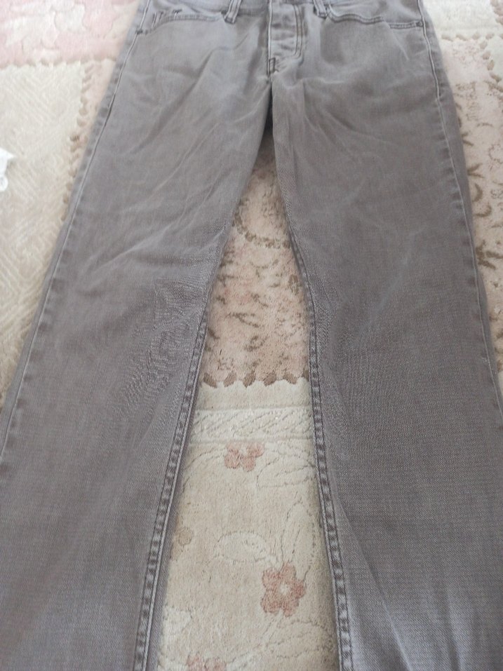 Gri Erkek Denim Pantolon Regular Fit - Görsel 3