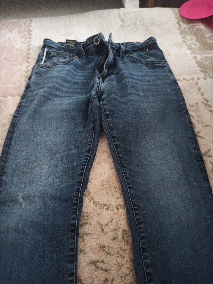 Erkek Mavi Denim jean - Görsel 2