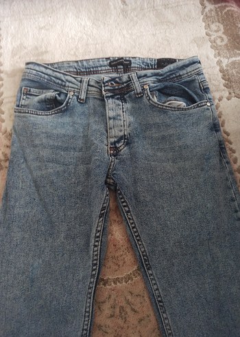 Erkek Gri Denim Laced Regular Fit Jean - Görsel 2