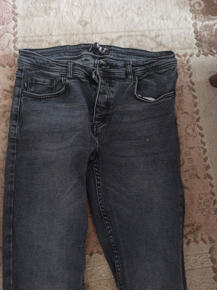 Gri Erkek Slim Fit Denim Pantolon - Görsel 2