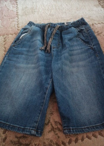 Erkek Çocuk Mavi Bol Kesim Kot Şort - Görsel 2