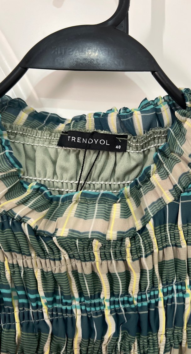 Bohem Mini Uzun Kollu Pilili Elbise - Görsel 4