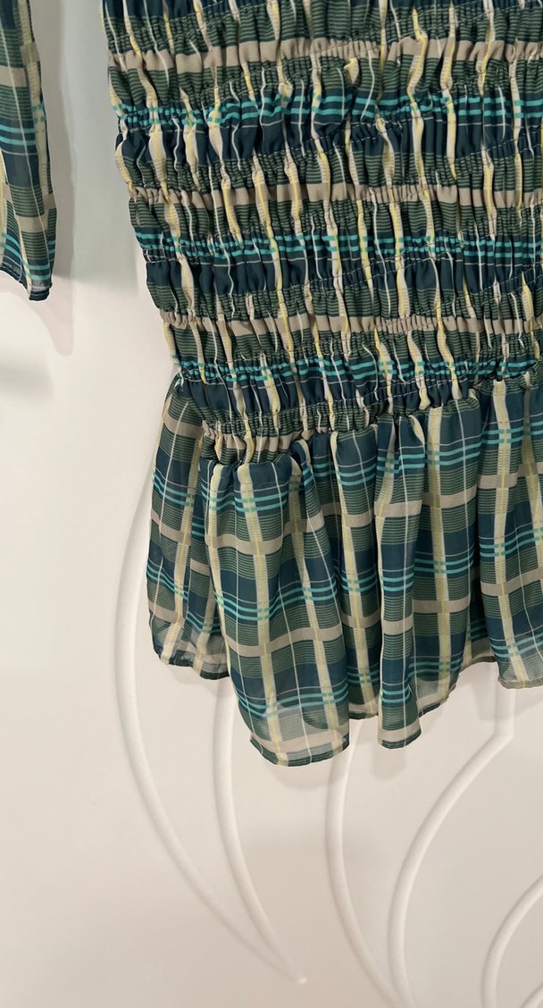 Bohem Mini Uzun Kollu Pilili Elbise - Görsel 5