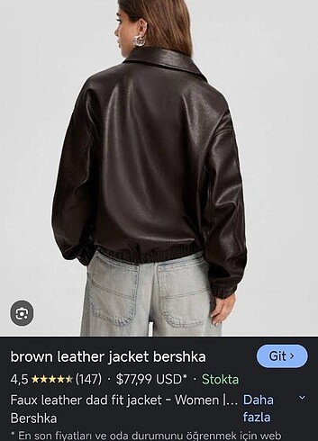 Bershka Bershka Dad Fit Kahverengi Ceket