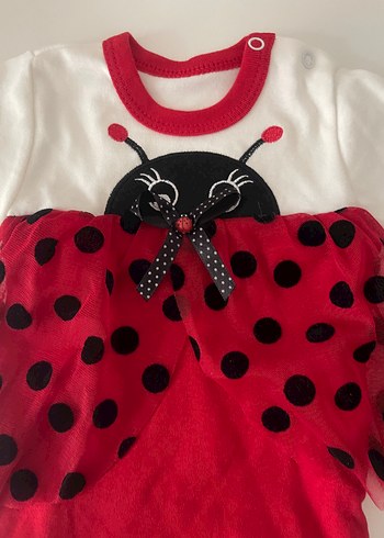 Kısa Kollu Kırmızı Puantiyeli Bebek Body - Görsel 3