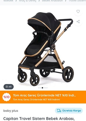 Siyah Bebek Arabası, Dayanıklı ve Rahat - Görsel 3
