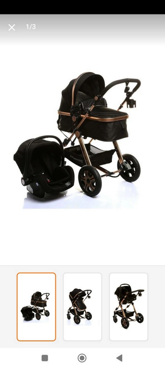 Siyah Bebek Arabası, Dayanıklı ve Rahat - Görsel 2