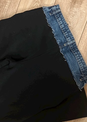 Kadın Siyah beli kot detayı olan eşofman hiç kullanılmadı - Görsel 4