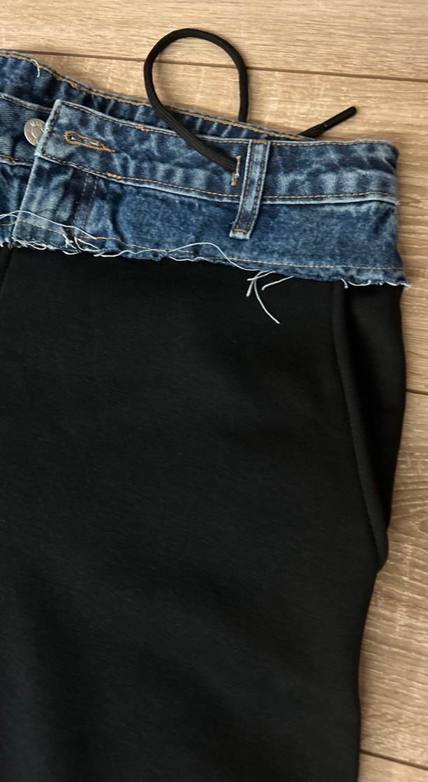 Kadın Siyah beli kot detayı olan eşofman hiç kullanılmadı - Görsel 3