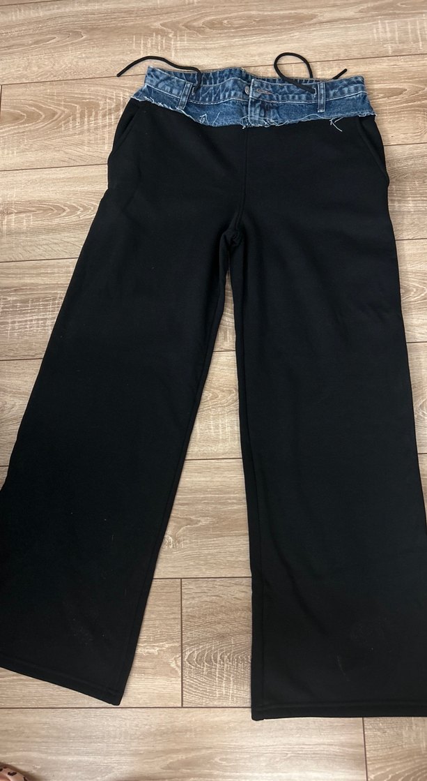 Kadın Siyah beli kot detayı olan eşofman hiç kullanılmadı - Görsel 2