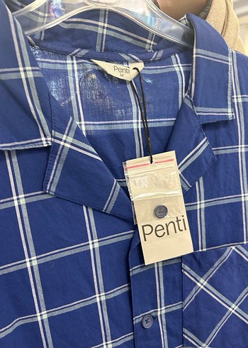 Erkek Kısa Kollu Mavi Kareli Pijama Takımı - Görsel 2