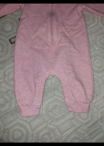 Fermuarlı Pembe Bebek Kız Tulum - Görsel 4