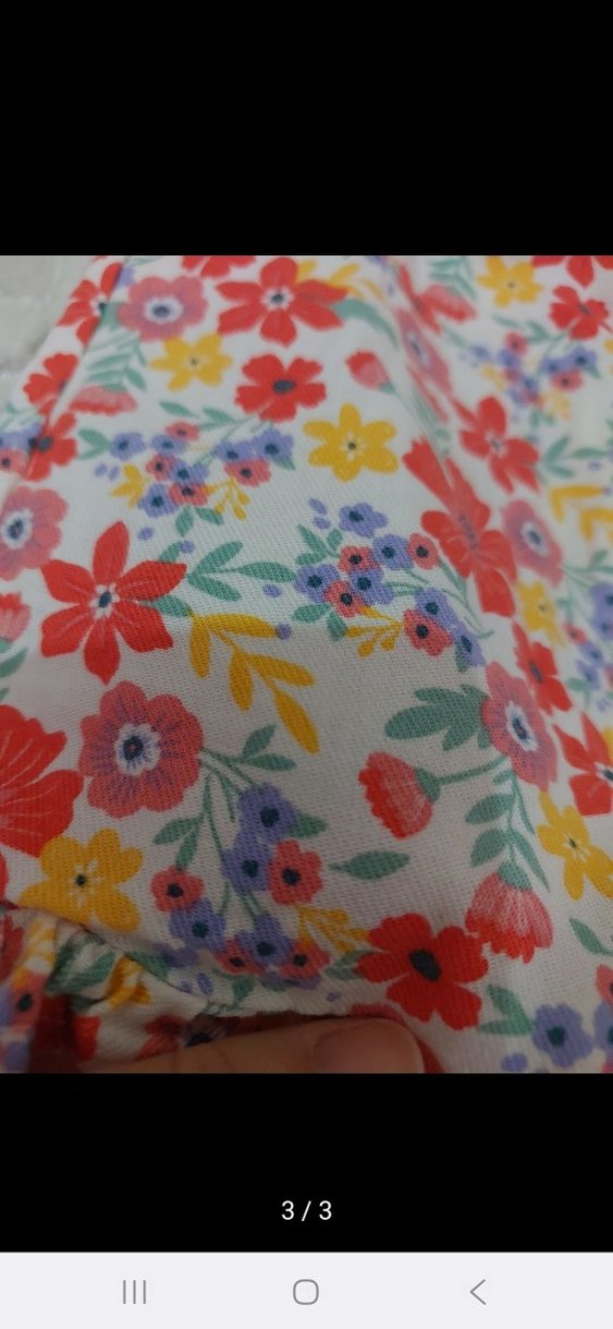 Çiçek Desenli Kız Çocuk Fırfırlı Tulum - Görsel 3