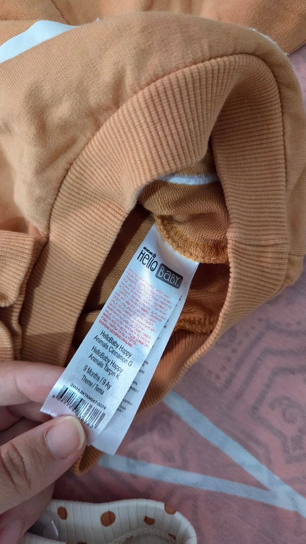 Uzun Kollu Örgü Tavşan Baskılı Bebek Kız Takımı - Görsel 4