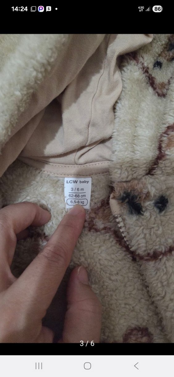 Kahverengi Kürklü Kapüşonlu Bebek Tulumu - Görsel 3