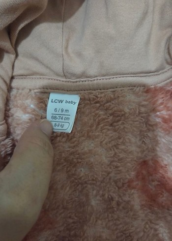 pembe Kapüşonlu Kürklü Bebek Tulumu - Görsel 3