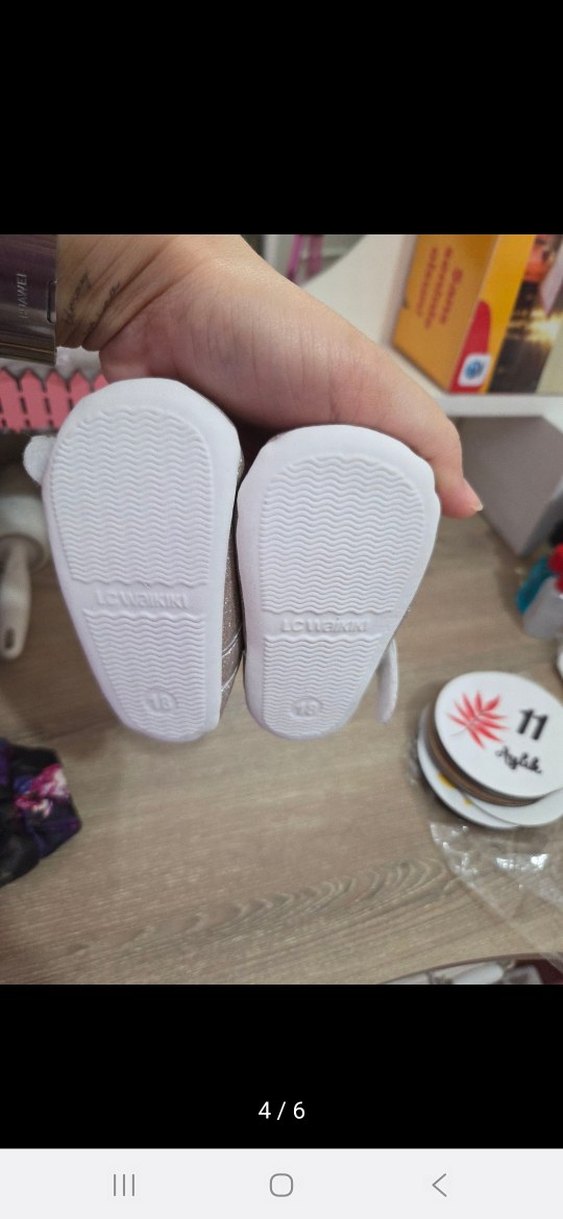 Beyaz Kürklü Kız Bebek İlk Adım Ayakkabısı - Görsel 4