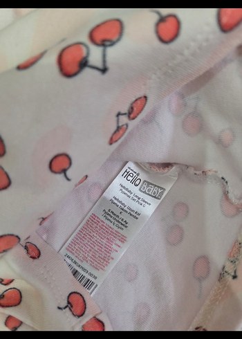 Beyaz Kiraz Desenli Bebek Takımı - Görsel 4