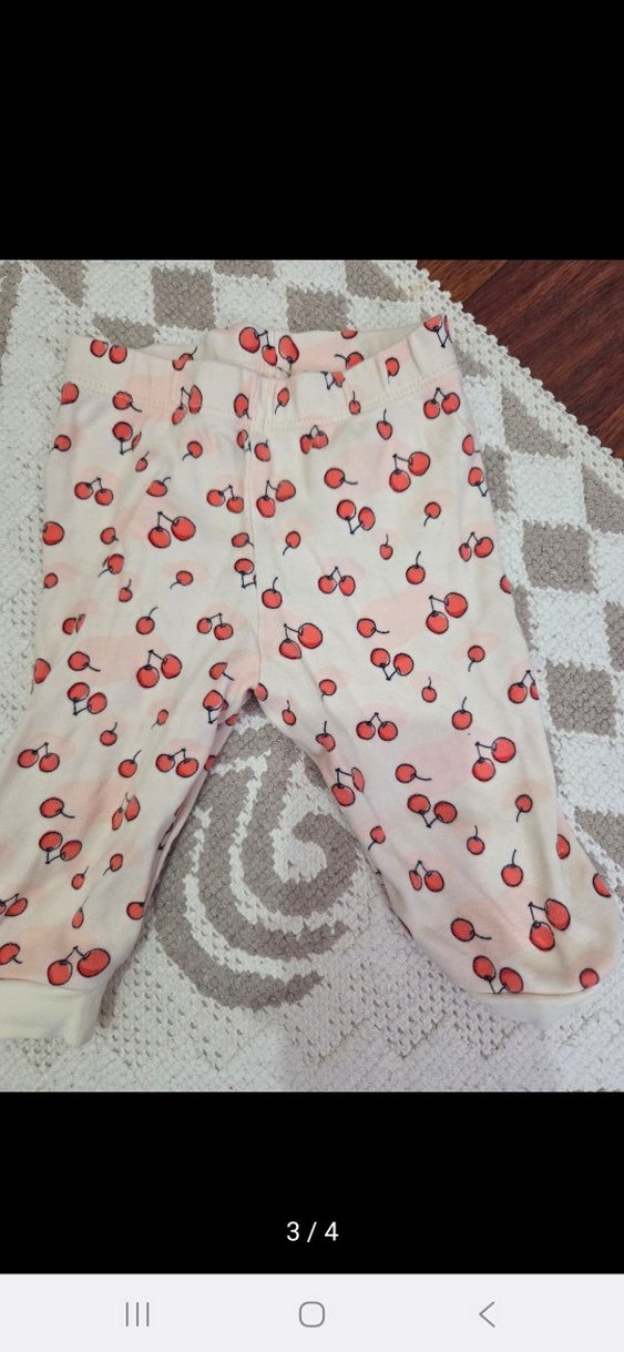 Beyaz Kiraz Desenli Bebek Takımı - Görsel 3