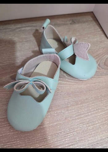 Fiyonklu Turkuaz Kız Bebek İlk Adım Ayakkabısı - Görsel 2