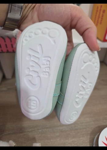 Fiyonklu Turkuaz Kız Bebek İlk Adım Ayakkabısı - Görsel 5