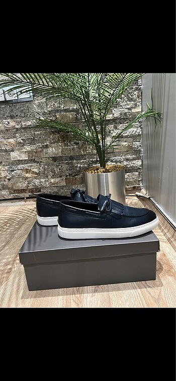 41 Beden lacivert Renk Deri loafer ayakkabı
