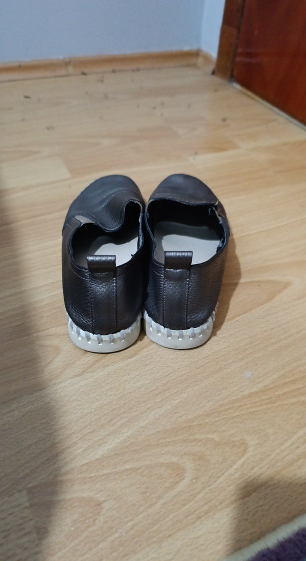 açık kahve Yılan Desenli Dolgu Topuk Espadril - Görsel 3