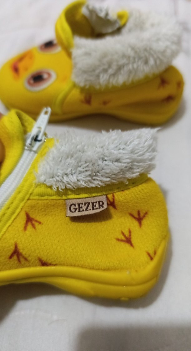 Sarı Kürklü Kız,erkek Çocuk Ev Terliği - Görsel 4