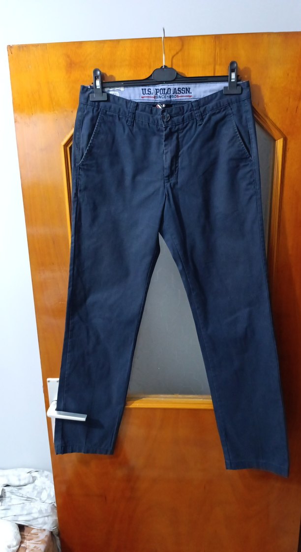 U.S. Polo Assn. Lacivert Kemerli Erkek Pantolon - Görsel 2
