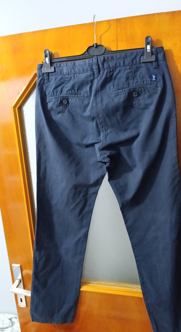 U.S. Polo Assn. Lacivert Kemerli Erkek Pantolon - Görsel 5