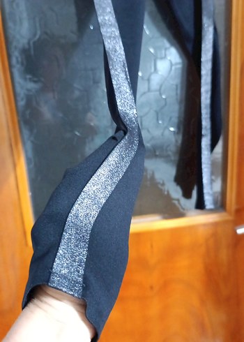 Gri Yan Şeritli tayt - Görsel 2