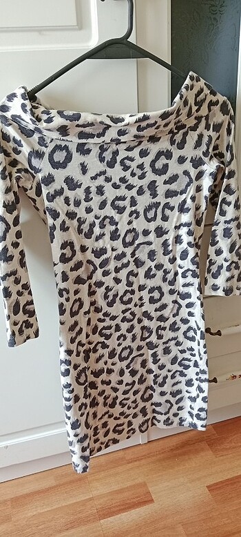 36 Beden Leopar desenli elbise
