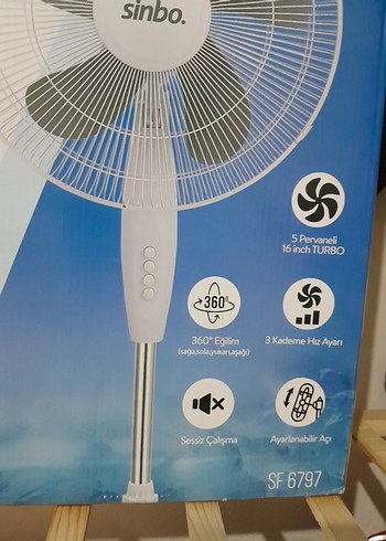 Sinbo 140 cm Ayaklı Vantilatör Beyaz - Görsel 2