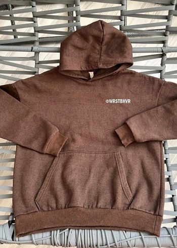 Kadın Kahverengi Kapüşonlu Sweatshirt - Görsel 2