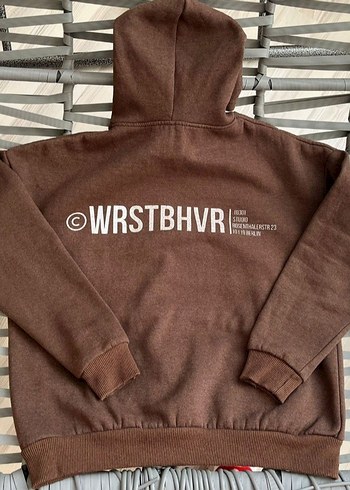 Kadın Kahverengi Kapüşonlu Sweatshirt - Görsel 3