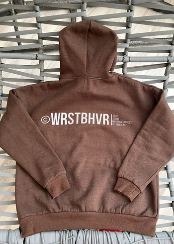 Kadın Kahverengi Kapüşonlu Sweatshirt - Görsel 4