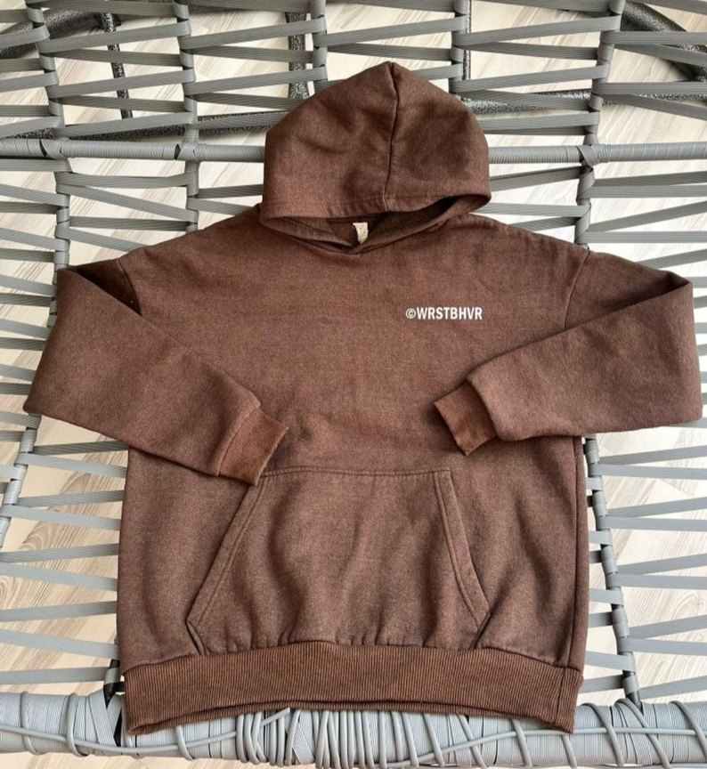 Kadın Kahverengi Kapüşonlu Sweatshirt - Görsel 2