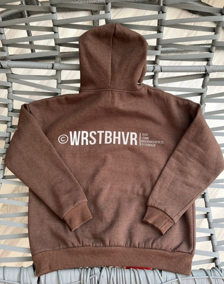 Kadın Kahverengi Kapüşonlu Sweatshirt - Görsel 4