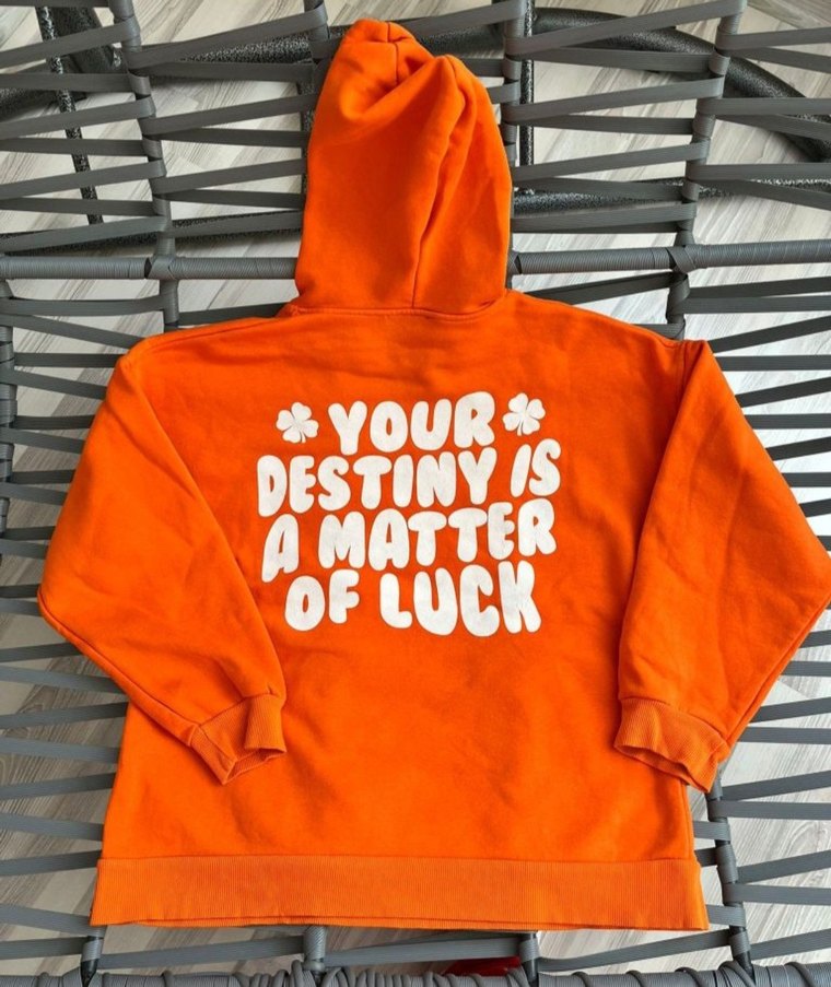 Turuncu Kapüşonlu Kadın Sweatshirt - Görsel 3