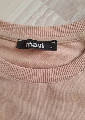 Mavi Pamuklu Uzun Kollu Mavi Sweatshirt