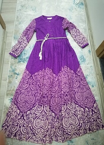 Diğer Desenli şık mor elbise