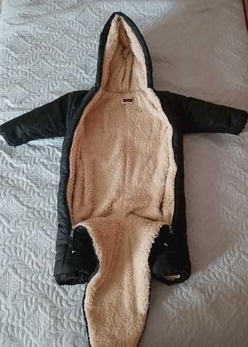 Kürklü Siyah Bebek Kayak Tulumu - Görsel 7