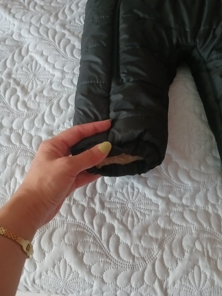 Kürklü Siyah Bebek Kayak Tulumu - Görsel 2