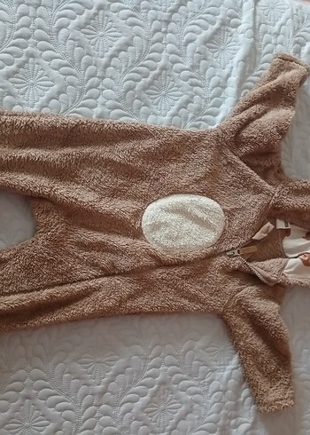 Kahverengi Kürklü Bebek Tulumu - Görsel 4