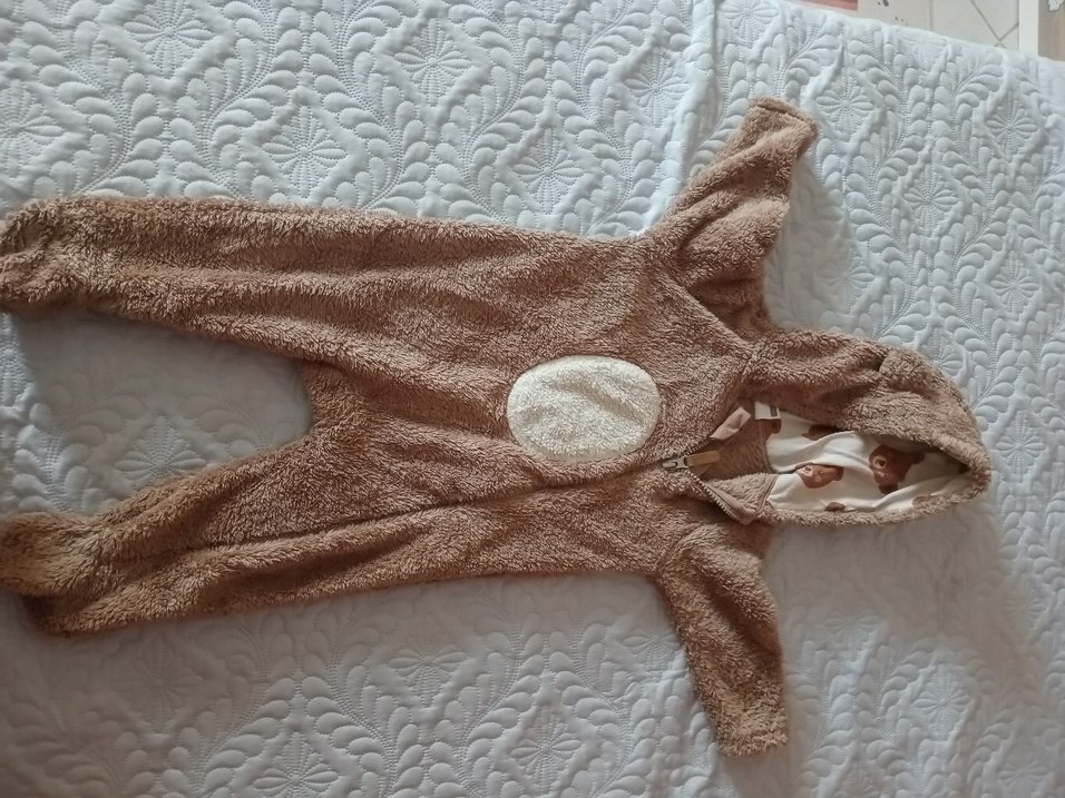 Kahverengi Kürklü Bebek Tulumu - Görsel 4