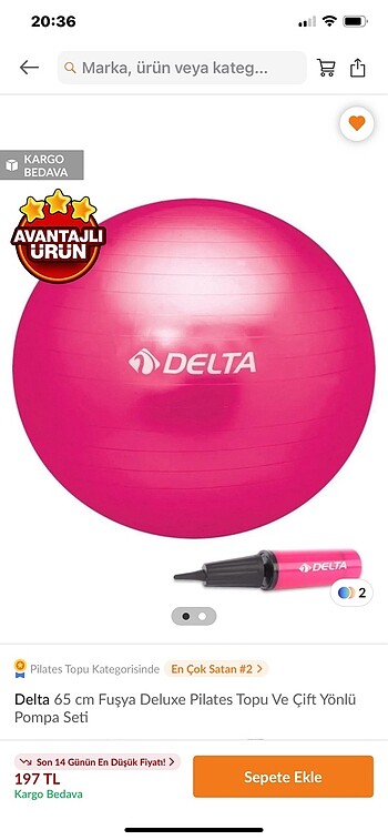Pilates topu 65 cm